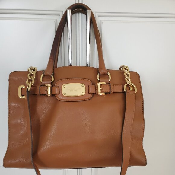 Michael Kors Sawyer Satchel Natural Tan - Picture 1 of 15
